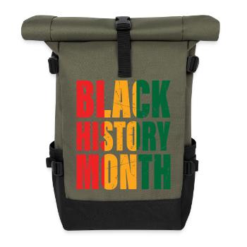 Black History Month - Rolltop Rucksack - Olive/Schwarz - Vorne