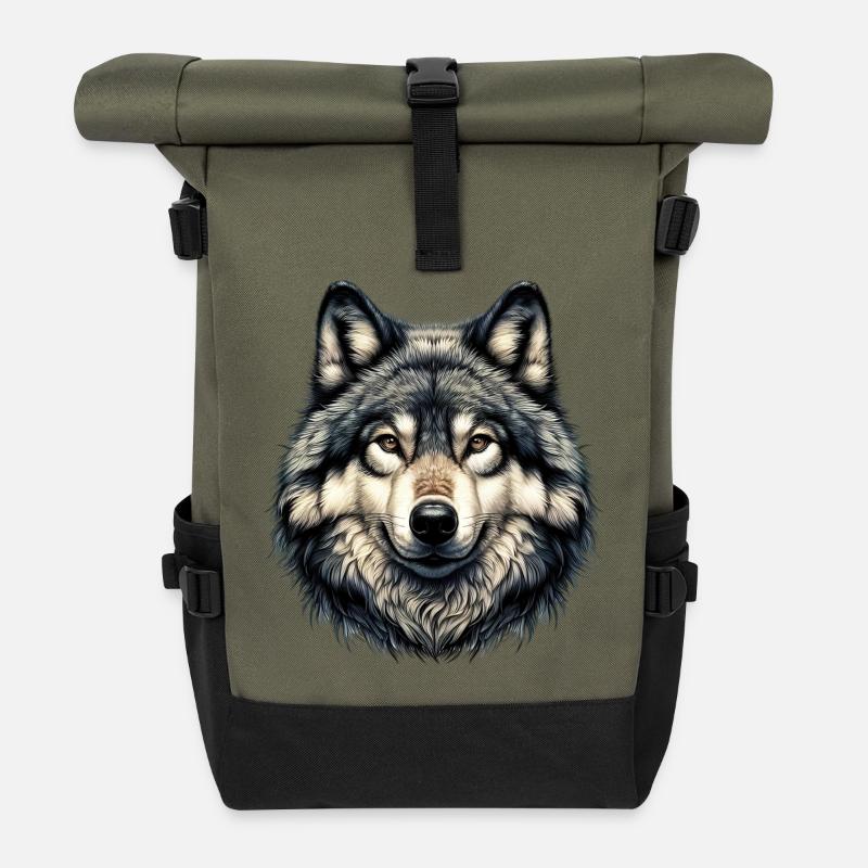 Wolf - Rolltop Rucksack - Olive/Schwarz