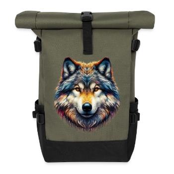 Wolf - Rolltop Rucksack - Olive/Schwarz - Vorne