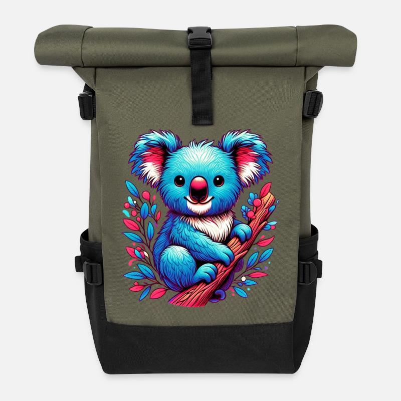 Koala - Rolltop Rucksack - Olive/Schwarz