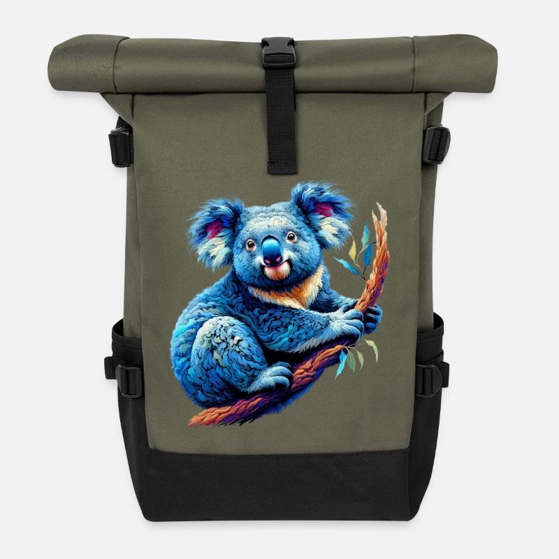Koala - Rolltop Rucksack - Olive/Schwarz
