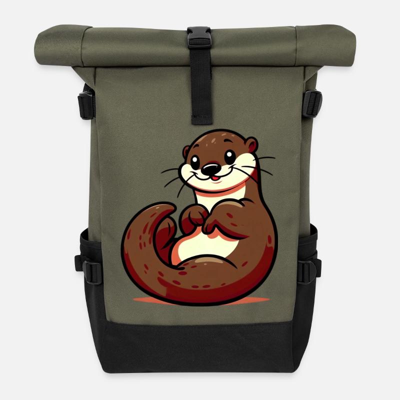 Otter - Rolltop Rucksack - Olive/Schwarz