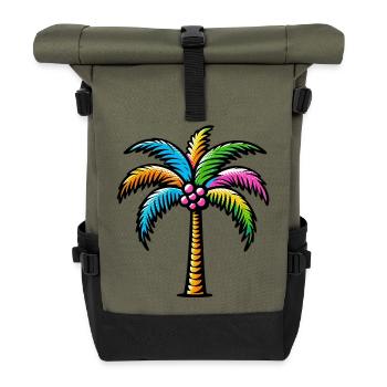 Palme - Rolltop Rucksack - Olive/Schwarz - Vorne