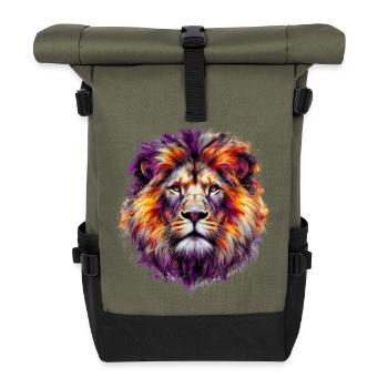 Lion - Roll Top Backpack - olive/black - Front