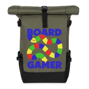 Board Game Fan Color Path - Roll Top Backpack - olive/black - Front