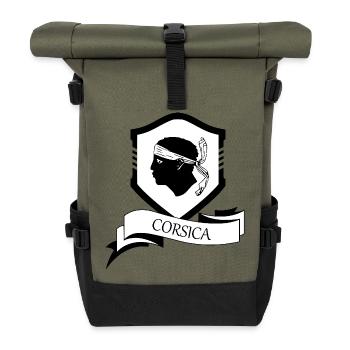 Korsika - Rolltop Rucksack - Olive/Schwarz - Vorne