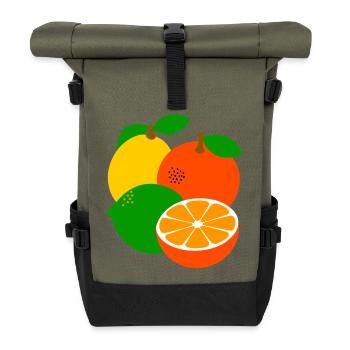 Fruit - Roll Top Backpack - olive/black - Front