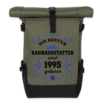 Interior Decorator Birthday Vintage 1995 Decorator - Roll Top Backpack - olive/black - Front