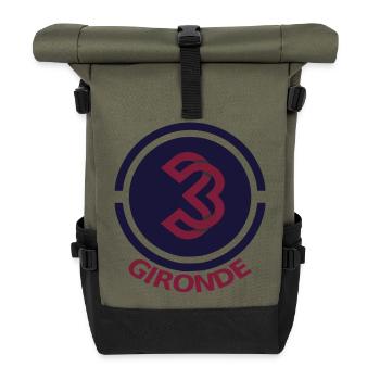 Circular emblem Gironde 33 - Roll Top Backpack - olive/black - Front