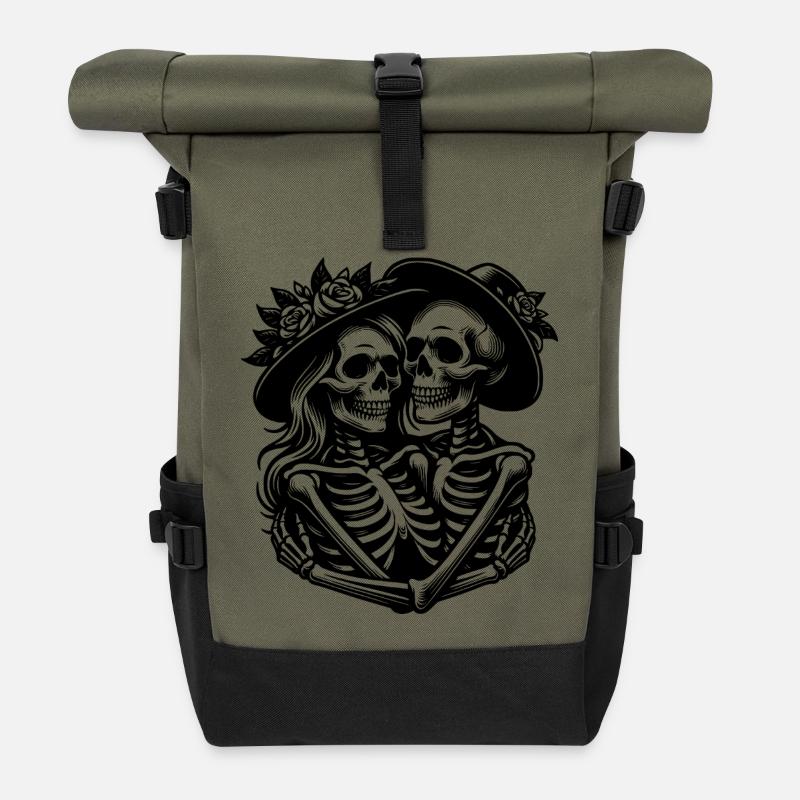 Couple d’horreur - Sac à dos roll top - olive/noir