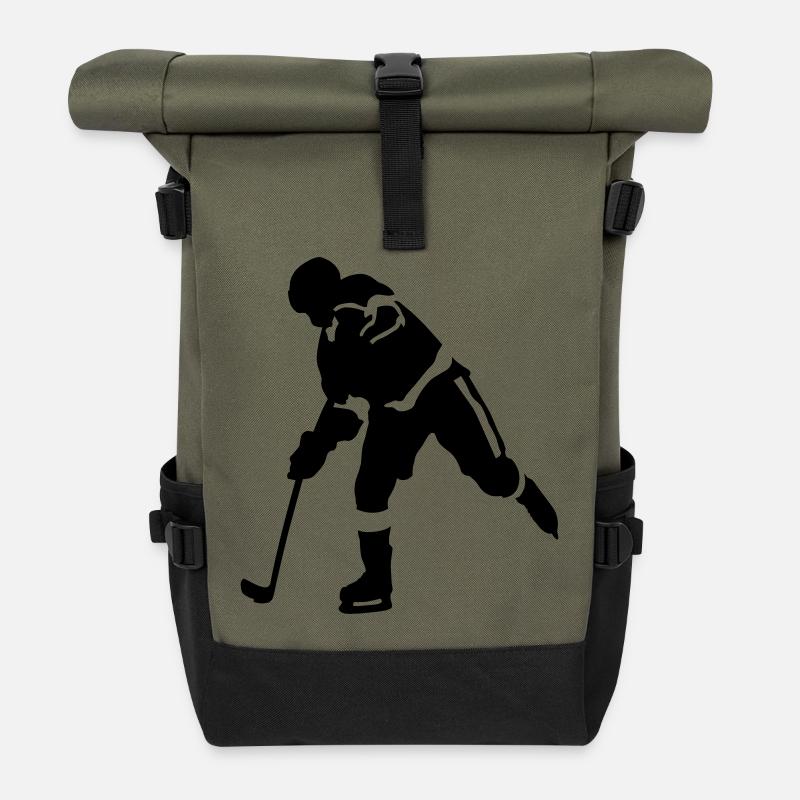 Eishockey - Rolltop Rucksack - Olive/Schwarz