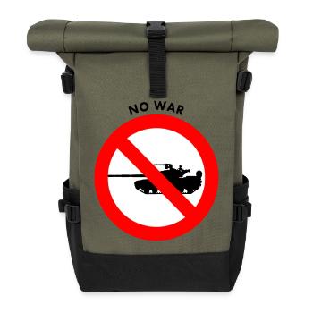 No war - Sac à dos roll top - olive/noir - Devant