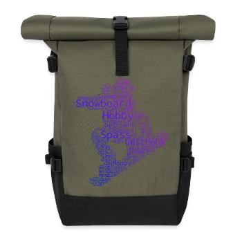Cool snowboard inspiration - Roll Top Backpack - olive/black - Front