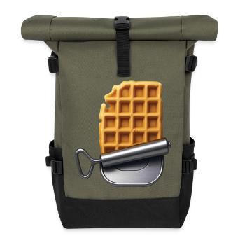 SURVIVAL RATION - Belgium - Roll Top Backpack - olive/black - Front