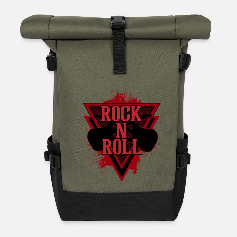 Rock´n´Roll - Rolltop Rucksack - Olive/Schwarz