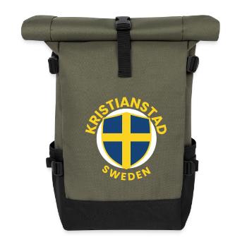 Kristianstad Shield Schweden - Rolltop Rucksack - Olive/Schwarz - Vorne