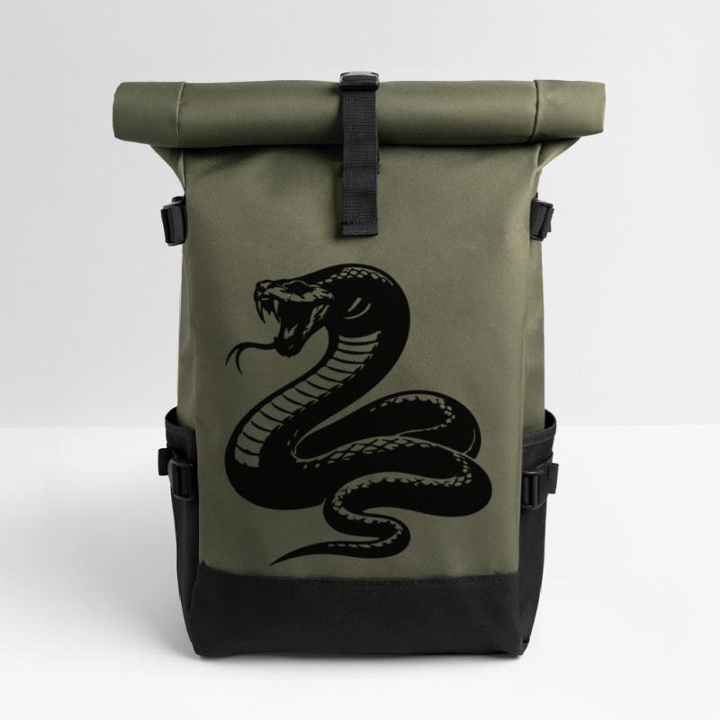 Silhouette du python serpent Sac à dos roll top