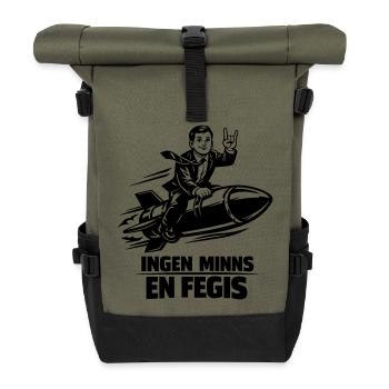 Feige Reiter auf der Rakete - Rolltop Rucksack - Olive/Schwarz - Vorne