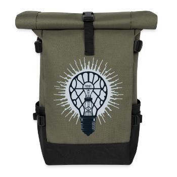 Idée éclatante : Ampoule d’inspiration - Sac à dos roll top - olive/noir - Devant