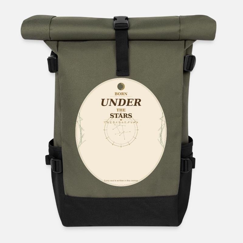 Unter Den Sternen geboren - Rolltop Rucksack - Olive/Schwarz