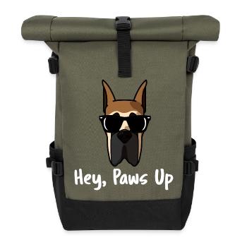 Hey Paws Up Great Dane Dog Sunglasses - Roll Top Backpack - olive/black - Front