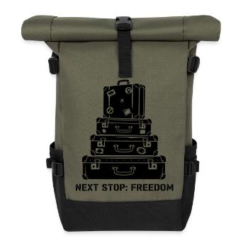 Suitcase Stack Freedom Travel - Roll Top Backpack - olive/black - Front
