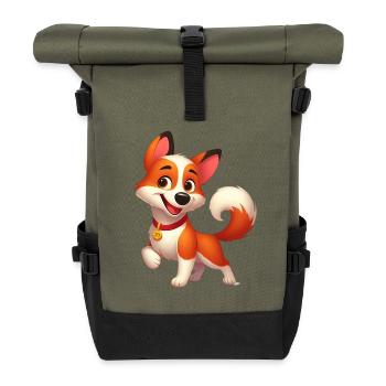 Fox Terrier 8 - Roll Top Backpack - olive/black - Front