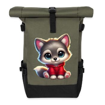 Wolf 8 - Rolltop Rucksack - Olive/Schwarz - Vorne