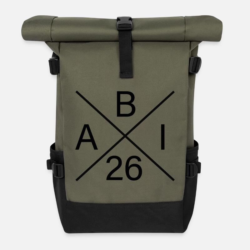 ABI_26 - Roll Top Backpack - olive/black