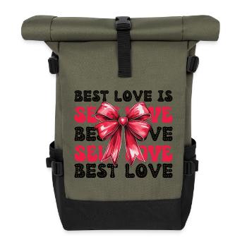 Amour de soi Saint-Valentin Coquette - Sac à dos roll top - olive/noir - Devant