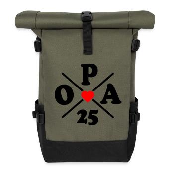Opa 2025 - Rolltop Rucksack - Olive/Schwarz - Vorne