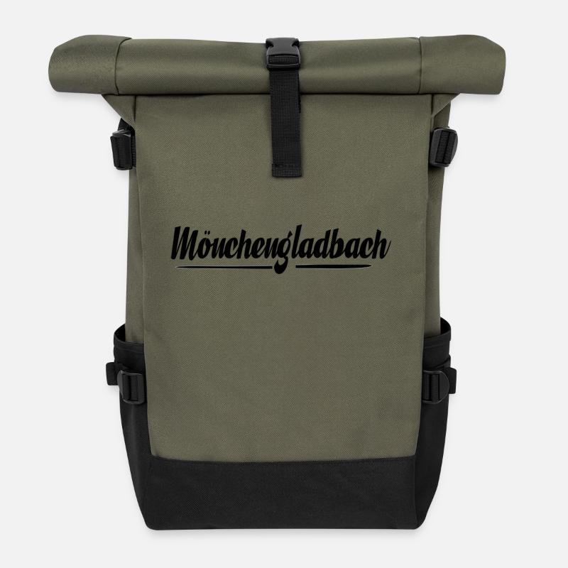 Moenchengladbach - Sac à dos roll top - olive/noir