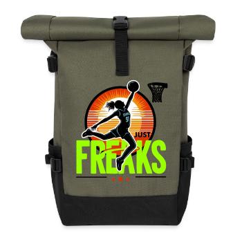 Just Freaks Basketball Girl Team - Just Freaks ® - Rolltop Rucksack - Olive/Schwarz - Vorne
