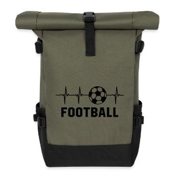 Football Heartbeat Football Joueur de football - Sac à dos roll top - olive/noir - Devant