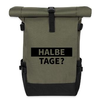 Half days? - Roll Top Backpack - olive/black - Front