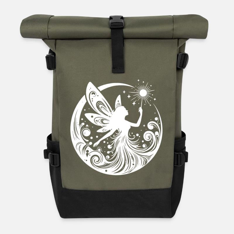 Fee - Rolltop Rucksack - Olive/Schwarz