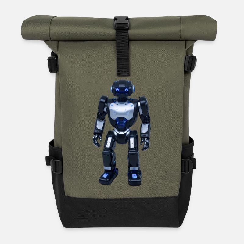 Roboter - Rolltop Rucksack - Olive/Schwarz