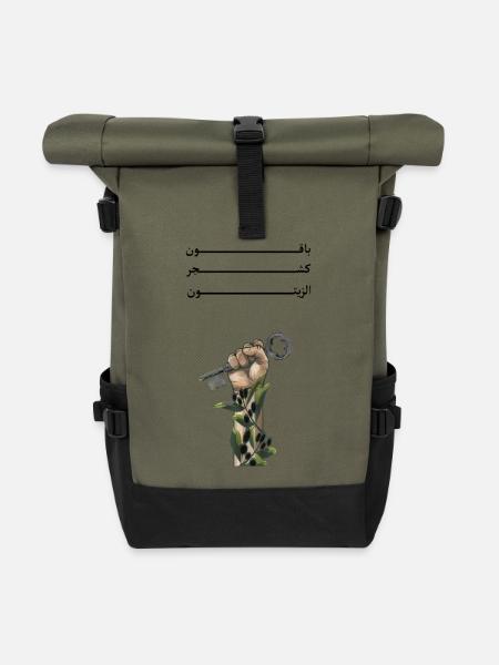Solid like Oliven trees - Rolltop Rucksack - Olive/Schwarz