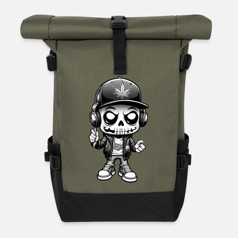 Se détendre - Sac à dos roll top - olive/noir