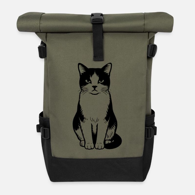 Cat - Rolltop Rucksack - Olive/Schwarz