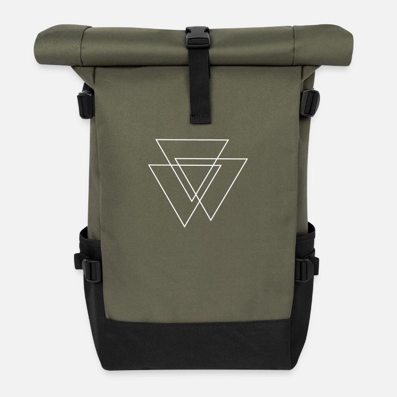 triangles Valknut - Rolltop Rucksack - Olive/Schwarz