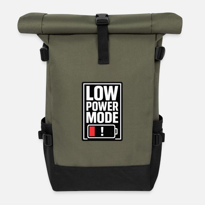 Energiesparmodus - Rolltop Rucksack - Olive/Schwarz