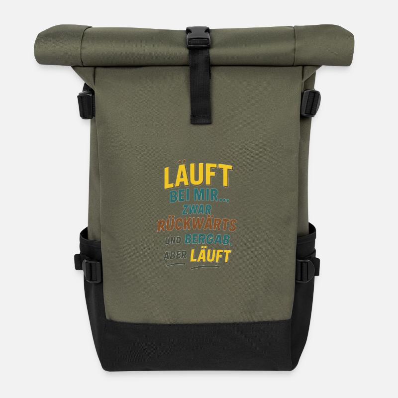 Bizarre, honnête et merveilleusement autodérision. - Sac à dos roll top - olive/noir