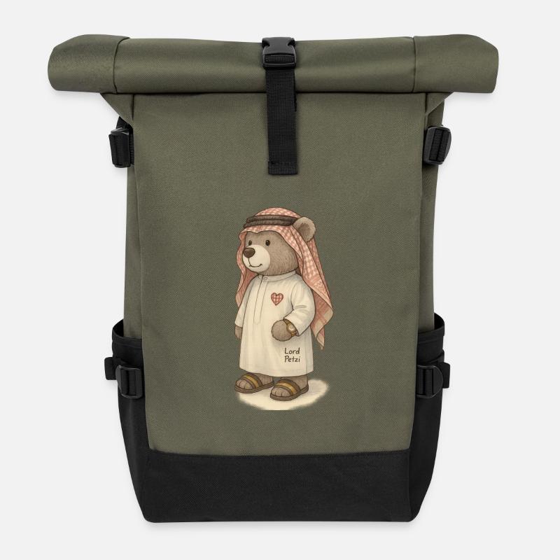 Lord Petzi Scheich - Rolltop Rucksack - Olive/Schwarz