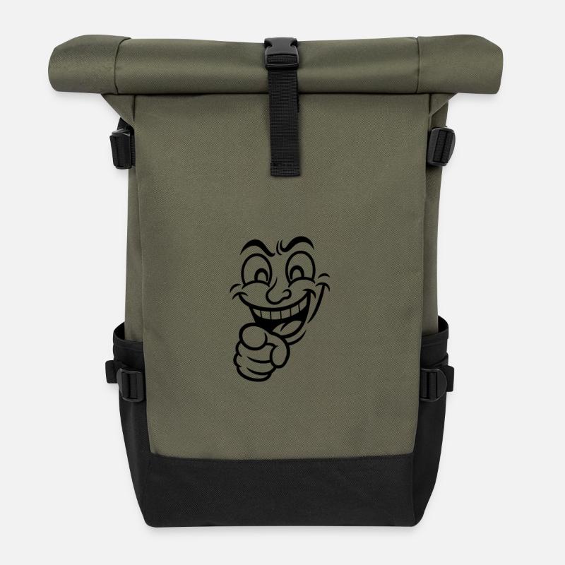 You. Yes, You! - Rolltop Rucksack - Olive/Schwarz