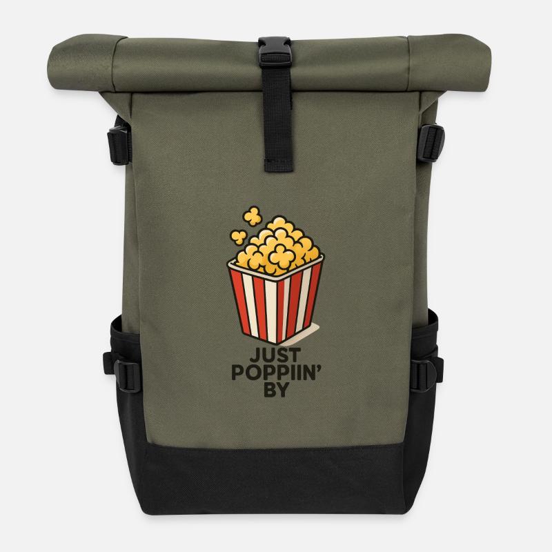 Just Poppin ́par Motivational Design - Sac à dos roll top - olive/noir