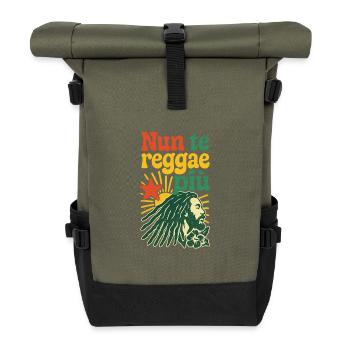 Design reggae rasta avec un message positif - Sac à dos roll top - olive/noir - Devant