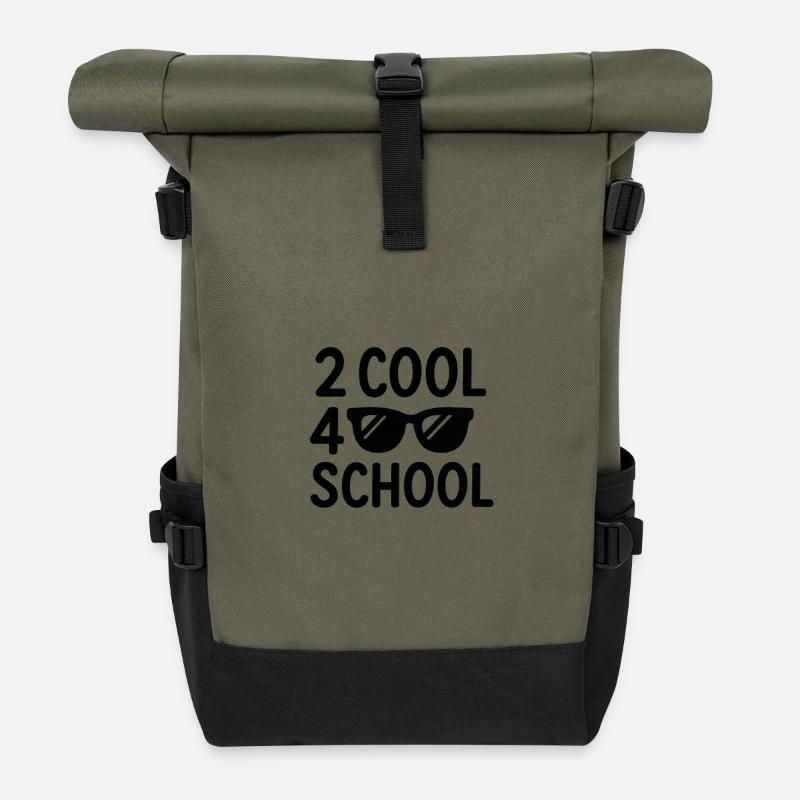 2 cool 4 Schule - Rolltop Rucksack - Olive/Schwarz