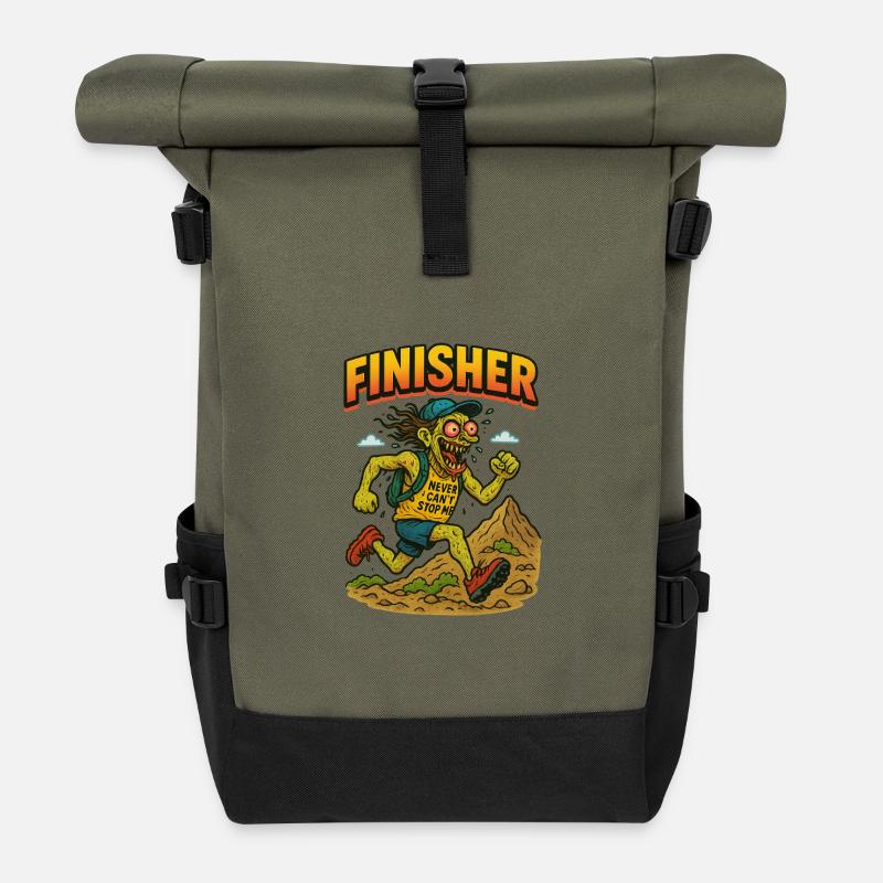 Finisher Zombie - Roll Top Backpack - olive/black