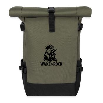 Wake & Rock - Sac à dos roll top - olive/noir - Devant